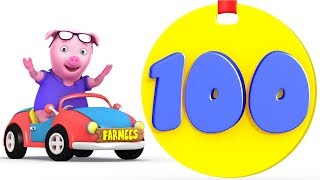 Learn to Count  One to Hundred  1  100  Kindergarten Learning Songs for Children by Farmees [upl. by Studner991]