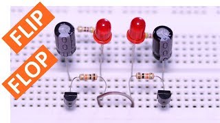 FLIP FLOP LED Flasher Circuit Using Transistor BC547 Breadboard Tutorial [upl. by Ajar]