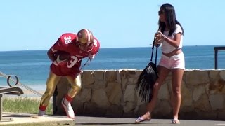 Jarryd Hayne Plays Football in Public Extras [upl. by Inotna]