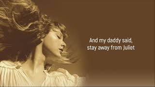 Taylor Swift  Love Story Taylors Version Lyrics [upl. by Battat]