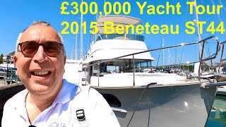 £300000 Yacht Tour  2015 Beneteau Swift Trawler 44 [upl. by Ardnikal579]