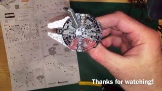 Metal Earth 3D Metal Model Kits Millennium Falcon Kit Build [upl. by Hovey]