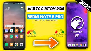 MIUI TO CUSTOM ROM Redmi Note 8 Pro  How To Install Custom Rom in Redmi Note 8 Pro 2022  With TWRP [upl. by Ardnaeed]