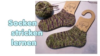 Socken stricken leicht gemacht TEIL 1 Bündchen verstärkte Ferse [upl. by Crystal562]