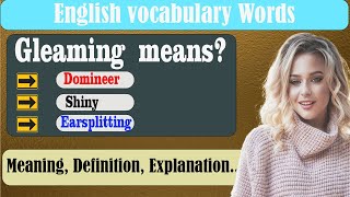 What does Gleaming mean  What is Gleaming   Gleaming meaning in English  English Grammar [upl. by Jenica547]