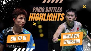 Paris Battles  Shi Yu Qi vs Kunlavut Vitidsarn [upl. by Atinaej]