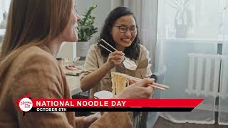 NATIONAL NOODLE DAY  October 6th  National Day Calendar [upl. by Charmain]