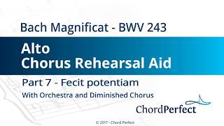 Bachs Magnificat Part 7  Fecit potentiam  Alto Chorus Rehearsal Aid [upl. by Atile]