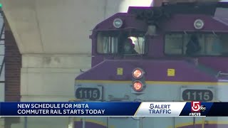 New MBTA commuter rail schedule begins [upl. by Leonard116]