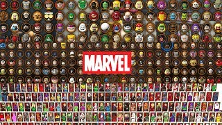 ALL Marvel Characters in Lego Videogames Including all DLCs [upl. by Ynattyrb]