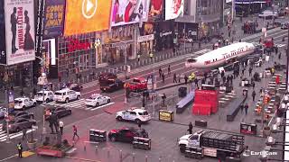 TWA Airplane in Times Square Live on EarthCam [upl. by Ibur]