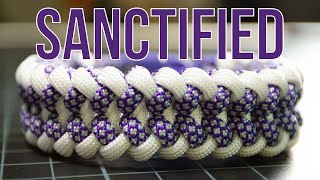 Wide Paracord Bracelet—Sanctified Weave [upl. by Neelear]