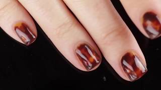 Tortoise Shell Nail Art Tutorial [upl. by Raff302]