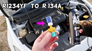 R1234YF TO R134A FREON ADAPTER HOW TO USE IT [upl. by Anirtep]