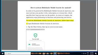 Activate Bitdefender Mobile Security for Android [upl. by Kurland865]