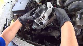 How To Replace Alternator on Dodge Challenger Charger Magnum Chrysler 300 HEMI [upl. by Ambie145]