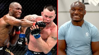 Kamaru Usman Reacts to End of First Covington Fight [upl. by Nedmac467]