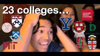 COLLEGE DECISION REACTIONS 2022 Ivies Stanford MIT CMU [upl. by Keung851]