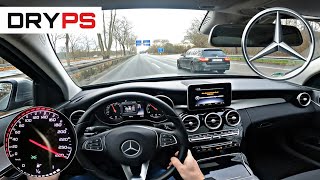 MercedesBenz C200 W205  TOP SPEED DRIVE ON GERMAN AUTOBAHN  POV [upl. by Fante]