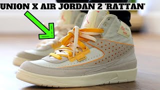 UNION LA X AIR JORDAN 2 RATTAN Review  On Feet [upl. by Rozelle]