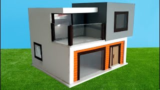 Como hacer una CASA en miniatura con CARTON pluma [upl. by Daloris]