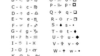 English Alphabet in Wingdings [upl. by Luht58]