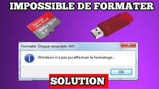 Comment formater une Carte mémoire ou Clé USB qui refuse le formatage [upl. by Riley]