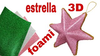 Cómo hacer Estrellas Navideñas de Foami fácil y rápido ⭐ [upl. by Joana328]