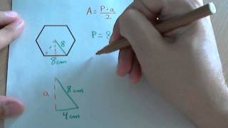 Apotema y área de polígonos regulares pentágono hexágono heptágono [upl. by Auqinal]