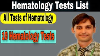 Hematology Tests List [upl. by Valaree]