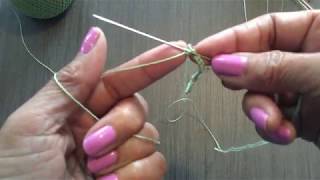 Beginners needle tatting tutorial [upl. by Htabazile]