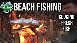 Beach Fishing and Cooking Fish over a Fire  TA Outdoors [upl. by Jurkoic]