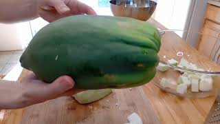 How to Eat and Freeze Green Papayas [upl. by Millburn]