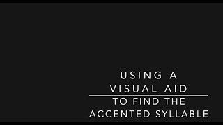 Seeing the Accented Syllable [upl. by Atinad754]