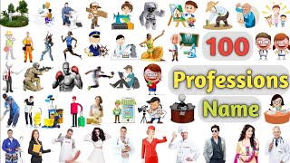 Professions Vocabulary In English ll 100 Professions Jobs or Occupations Name With Pictures [upl. by Yoong]