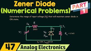 Zener Diode Numerical Problems Part 1 [upl. by Naashar]