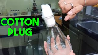 How to make a cotton plug in Hindi  Microbiology Lab  Autoclave [upl. by Zoara]