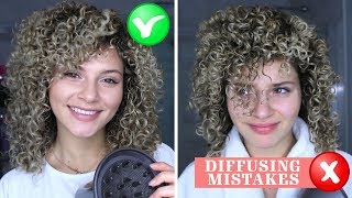 4 CURLY HAIR DIFFUSING MISTAKES THAT EVERYONE MAKES  HOW TO FIX THEM [upl. by Adyaj]