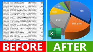 How to track expenses AUTOMATICALLY in Excel  BUDGET SPREADSHEET [upl. by Susette]