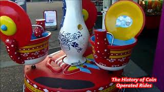 2000s Coin Operated Roundabout Kiddie Ride  Coffee Cup Carousel [upl. by Ardrey]