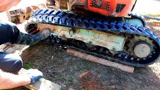 How to remove and replace excavator tracks the easy way [upl. by Ahsekram600]