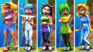 Crash Team Racing Nitro Fueled  All Characters Losing Animations DLC Included [upl. by Hpesojnhoj]