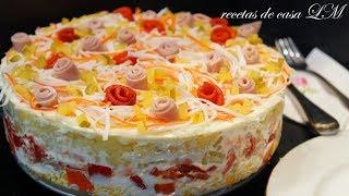 PASTEL O TARTA SALADA PARA NAVIDAD [upl. by Atinat621]