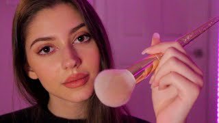 ASMR Inaudible Whispering  FaceMic Brushing  Mouth Sounds [upl. by Oileve]