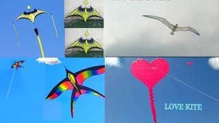 how to make kite 4 type kite making and flyingmy all trending kite videosBird kite and Delta kite [upl. by Aitekram]