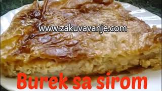 Burek Burek sa gotovim korama i sirom Burek with cheese [upl. by Laing]