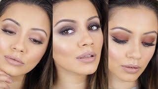 Urban Decay Naked Ultimate Basics Palette Tutorial 👉🏽 THREE looks  SWATCHES amp REVIEW [upl. by Riana375]