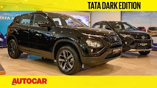 Tata Dark Edition range walkaround  2021 Harrier Nexon amp Altroz  First Look  Autocar India [upl. by Eednarb]