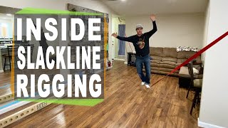 Set up a Slackline INSIDE  where and how to install anchors plus break tests [upl. by Enellek]