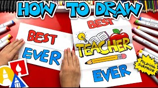 How To Draw The Best Teacher Ever Folding Surprise [upl. by Aicirtal]